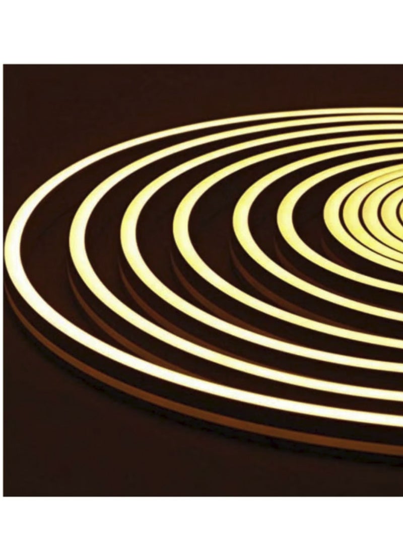 Yuwell شريط ضوء نيون LED بجودة ممتازة 5م مقاوم للماء AC220V 2835 SMD للإضاءة المنزلية والمطبخ والسرير والديكور الخارجي المرن باللون الأبيض الدافئ - Image 2
